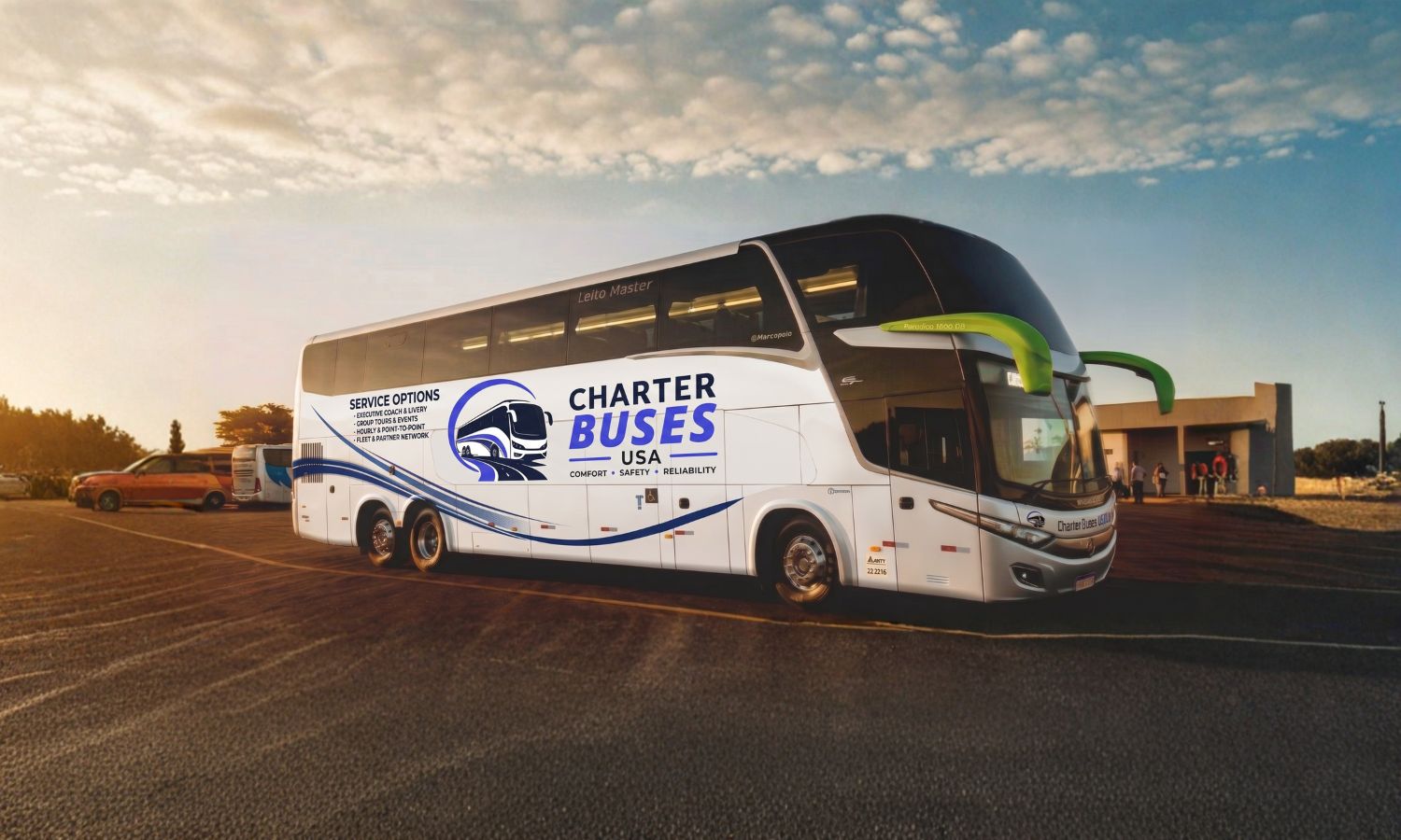 Charter bus rental service